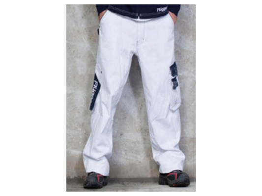 Малярные джинсы Flugger белые (100% cotton)